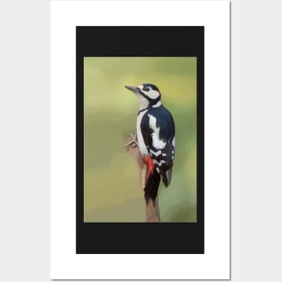 Woodpecker On A Branch Posters and Art